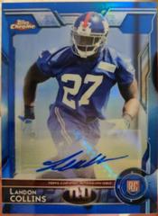 Landon Collins [Autograph Blue Refractor] Football Cards 2015 Topps Chrome Mini Prices