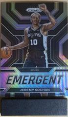Jeremy Sochan [Silver] #7 Basketball Cards 2022 Panini Prizm Emergent Prices