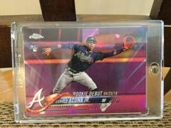 Ronald Acuna Jr. [Pink Refractor] Baseball Cards 2018 Topps Chrome Update Prices
