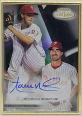 Aaron Nola [Black] Baseball Cards 2018 Topps Gold Label Framed Autograph Prices