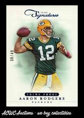 Aaron Rodgers [Prime Proof Blue] Football Cards 2012 Panini Prime Signatures Prices