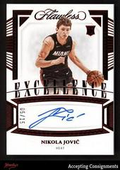 Nikola Jovic [Ruby] #42 Basketball Cards 2022 Panini Flawless Excellence Signature Prices