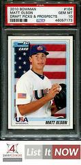 Matt Olson Baseball Cards 2010 Bowman Draft Picks & Prospects Prices