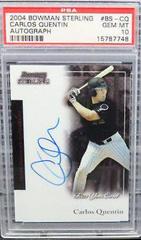 Carlos Quentin [Autograph Refractor] #BS-CQ Baseball Cards 2004 Bowman Sterling Prices