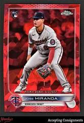 Jose Miranda [Red] #US5 Baseball Cards 2022 Topps Chrome Update Sapphire Prices