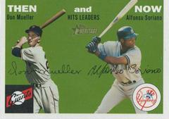 Hits Leaders: Dan Mueller and Alfonso Soriano #TN4 Baseball Cards 2003 Topps Heritage Then & Now Prices