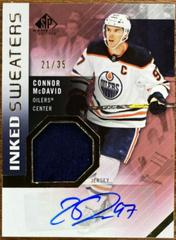 Connor McDavid #IS-CM Hockey Cards 2021 SP Game Used Inked Sweaters Autograph Prices