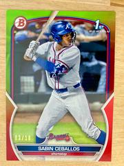 Sabin Ceballos [Red Green Gradient] #BD-110 Baseball Cards 2023 Bowman Draft Prices