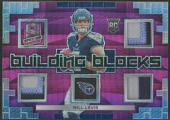 Will Levis [Pink Neon] #1 Football Cards 2023 Panini Spectra Building Blocks Prices