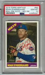 Noah Syndergaard [Red Ink] #NS Baseball Cards 2015 Topps Heritage Real One Autographs Prices