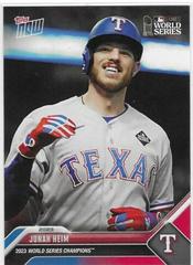 Jonah Heim [Team Color Gradient] Baseball Cards 2023 Topps Now World Series Champions Prices