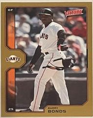 Barry Bonds [Gold] Baseball Cards 2002 Upper Deck Victory Prices