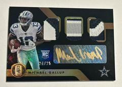 Michael Gallup [Jersey Autograph Triple Prime] #297 Football Cards 2018 Panini Gold Standard Prices