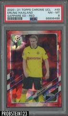 Erling Haaland [Red] Soccer Cards 2020 Topps Chrome UEFA Champions League Sapphire Prices