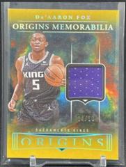 De'Aaron Fox [Gold] #15 Basketball Cards 2023 Panini Origins Prices