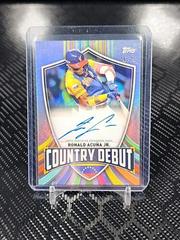 Ronald Acuna Jr. [Orange Cracked Ice] Baseball Cards 2023 Topps World Classic Country Debut Autographs Prices