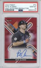 Pete Alonso [Red] #FA-PA Baseball Cards 2022 Topps Finest Autographs Prices