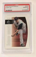 Cliff Lee #223 Baseball Cards 2002 SP Authentic Prices