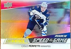 Cole Perfetti Hockey Cards 2021 Upper Deck Credentials Speed of the Game Rookies Prices