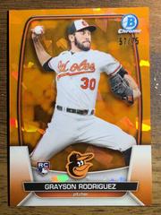 Grayson Rodriguez [Orange] #22 Baseball Cards 2023 Bowman Chrome Sapphire Prices