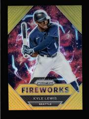 Kyle Lewis [Gold Prizm] #FW10 Baseball Cards 2021 Panini Prizm Fireworks Prices