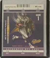 Randy Moss [Standing Room Only Purple] #8 Football Cards 2004 Fleer Authentix Prices