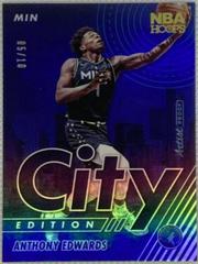 Anthony Edwards [Artist Proof Gold] #15 Basketball Cards 2021 Panini Hoops City Edition Prices