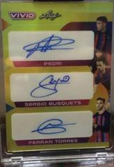 Gavi , Pedri , Ferran Torres Soccer Cards 2022 Leaf Vivid Triple Autographs Prices