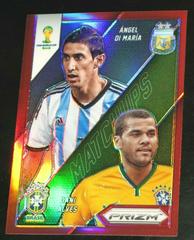 Angel DI Maria, Dani Alves [Red Prizm] Soccer Cards 2014 Panini Prizm World Cup Matchups Prices