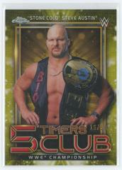 Stone Cold' Steve Austin [Gold Refractor] Wrestling Cards 2021 Topps Chrome WWE 5 Timers Club Prices