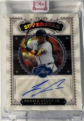 Ronald Acuna Jr. [Gold] #SS-RA Baseball Cards 2022 Panini Three and Two Superstar Signatures Prices