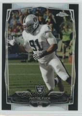 Justin Tuck [Black Refractor] #3 Football Cards 2014 Topps Chrome Prices