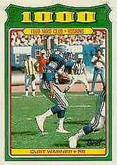 Curt Warner #8 Football Cards 1988 Topps 1000 Yard Club Prices