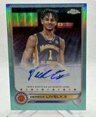 Dereck Lively II [Aqua] Basketball Cards 2022 Topps Chrome McDonald's All-American Autographs Prices