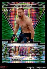 Justin Gaethje [Green Pulsar] Ufc Cards 2021 Panini Prizm UFC Fearless Prices