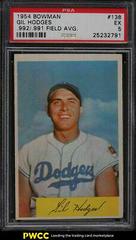 Gil Hodges [.992/ .991 Field Avg.] #138 Baseball Cards 1954 Bowman Prices