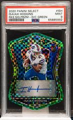 Isaiah Hodgins [Green Prizm Die-Cut] Football Cards 2020 Panini Select Rookie Signatures Prices