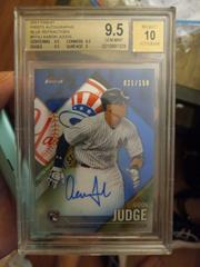 Aaron Judge [Blue Wave Refractor] #FF-AJ Baseball Cards 2017 Topps Finest Firsts Autographs Prices
