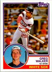 Greg Walker #124T Baseball Cards 1983 Topps Traded Prices