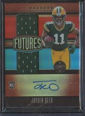 Jayden Reed [Ruby] #FDA-16 Football Cards 2023 Panini Legacy Futures Dual Patch Autographs Prices