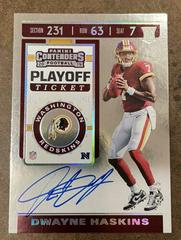 Dwayne Haskins [Team Helmet Autograph Playoff] #103 Football Cards 2019 Panini Contenders Prices