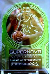 Giannis Antetokounmpo [Green Flood] #8 Basketball Cards 2021 Panini Obsidian Supernova Prices
