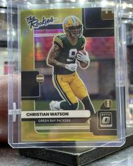 Christian Watson [Gold] #TR-15 Football Cards 2022 Panini Donruss Optic The Rookies Prices