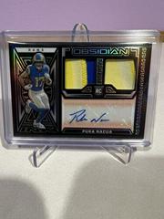 Puka Nacua [Orange Electric Etch] #14 Football Cards 2023 Panini Obsidian Rookie Jersey Ink Prices