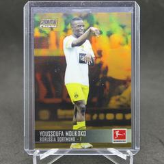 Youssoufa Moukoko [Gold Refractor] #28 Soccer Cards 2021 Stadium Club Chrome Bundesliga Prices