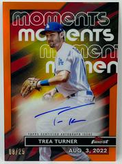 Trea Turner [Orange] #FMA-TT Baseball Cards 2023 Topps Finest Moments Autographs Prices