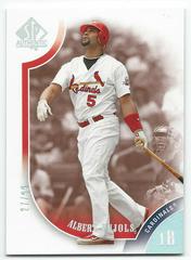 Albert Pujols [Copper] Baseball Cards 2009 SP Authentic Prices