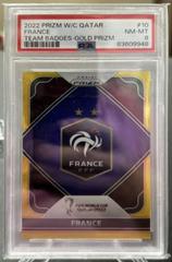 France [Gold] Soccer Cards 2022 Panini Prizm World Cup Team Badges Prices