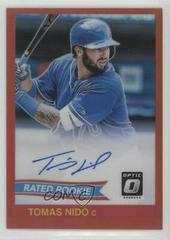 Tomas Nido [Red] Baseball Cards 2018 Panini Donruss Optic Rated Rookie Retro 1984 Signatures Prices