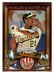 Rickey Henderson #RC-RHE Baseball Cards 2023 Topps Allen & Ginter Rip Cards Prices